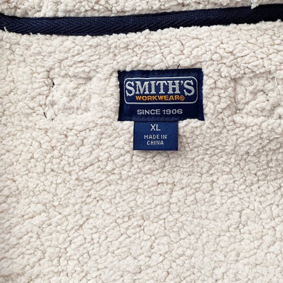 Smith's Workwear Thermal Sherpa Lined Jacket, Hooded, Pockets, Heather Navy, XL - Picture 9 of 12